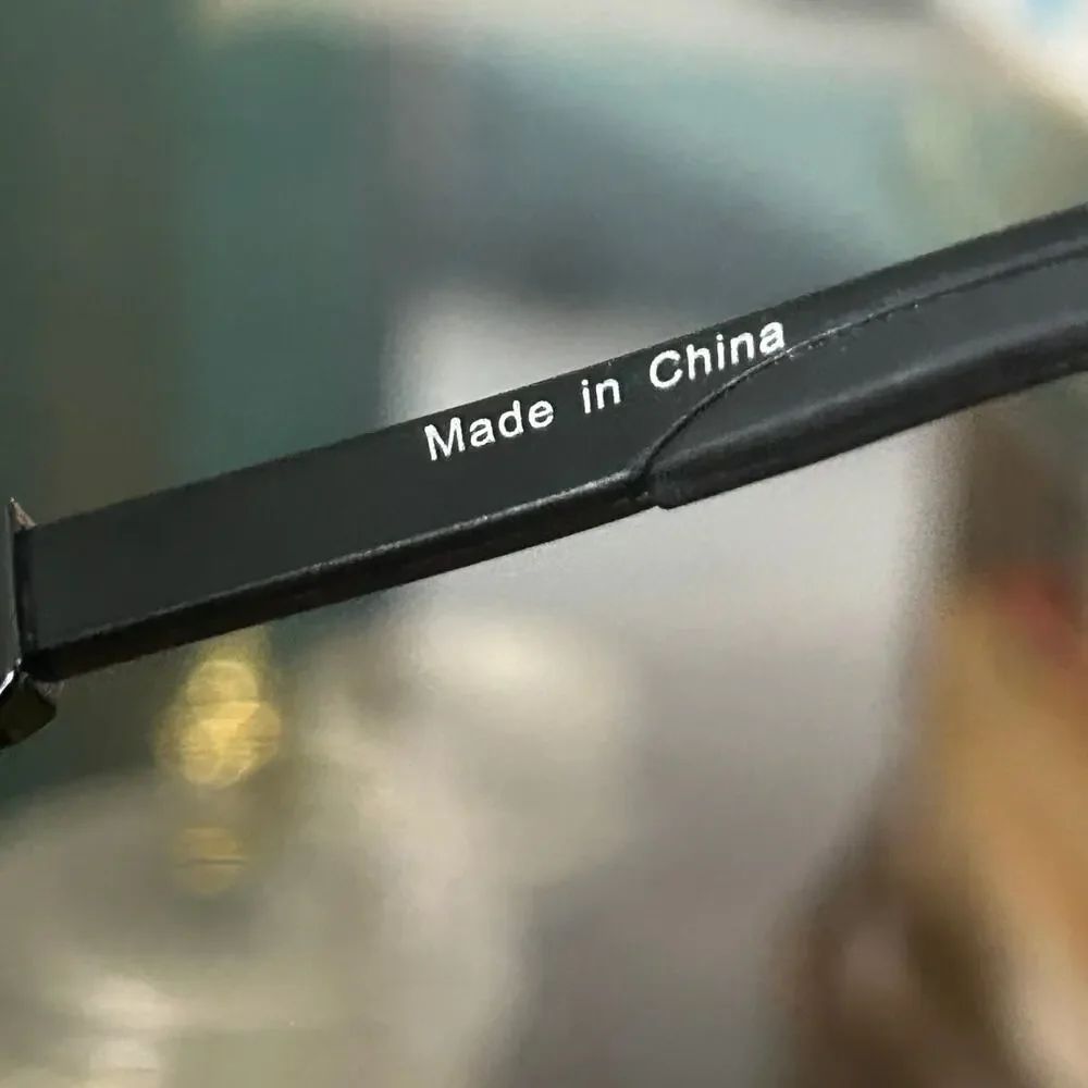 Pit Viper The Exec Original Black and Gold Oversized Shield Sunglasses NWOT